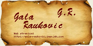 Gala Rauković vizit kartica